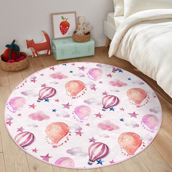 Розов детски килим ø 120 cm Comfort - Mila Home-image-2