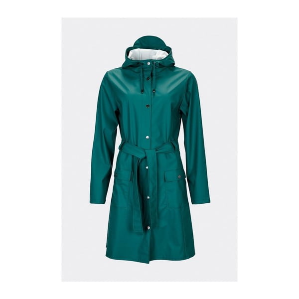 Тъмнозелено водоустойчиво яке Curve за жени, размер S / M - Rains