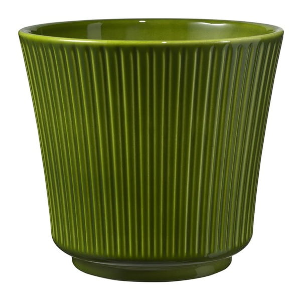 Зелена керамична саксия Гланц, ø 12 cm - Big pots