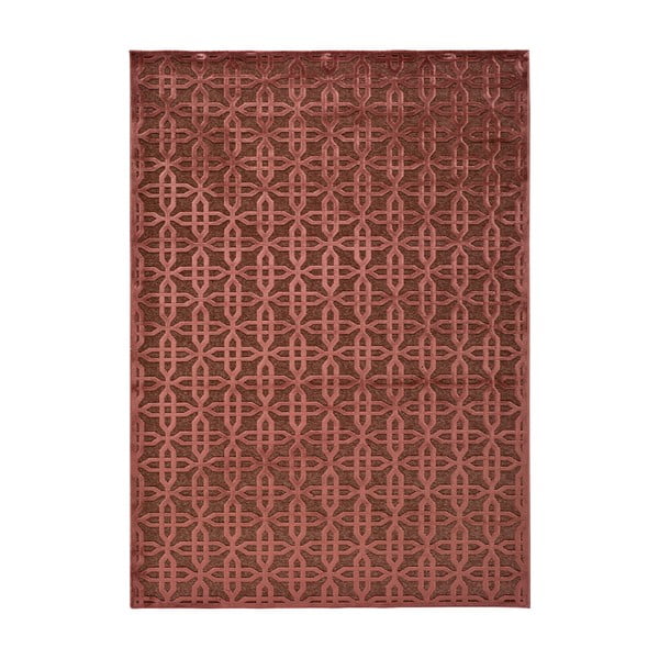 Червен вискозен килим Margot Copper, 60 x 110 cm - Universal
