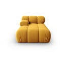 Жълт кадифен модул за диван (ляв ъгъл) Bellis - Micadoni Home