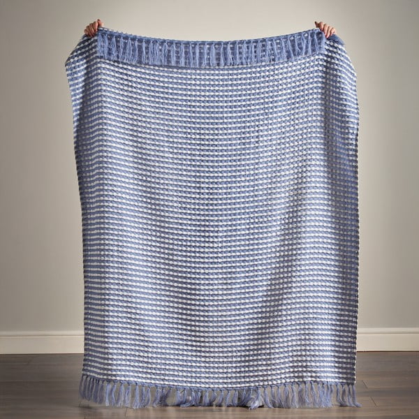 Синьо  одеяло 125x150 cm Stab Stitch – Catherine Lansfield-image-3