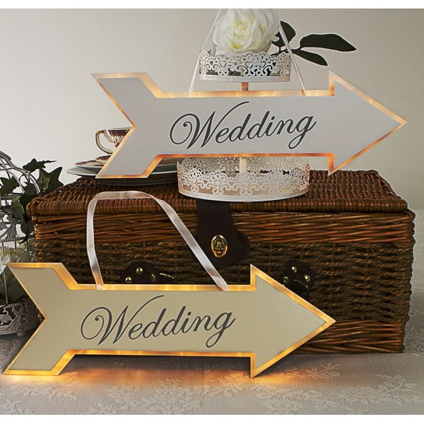 Svatební dekorace s LED světly Wedding Arrow