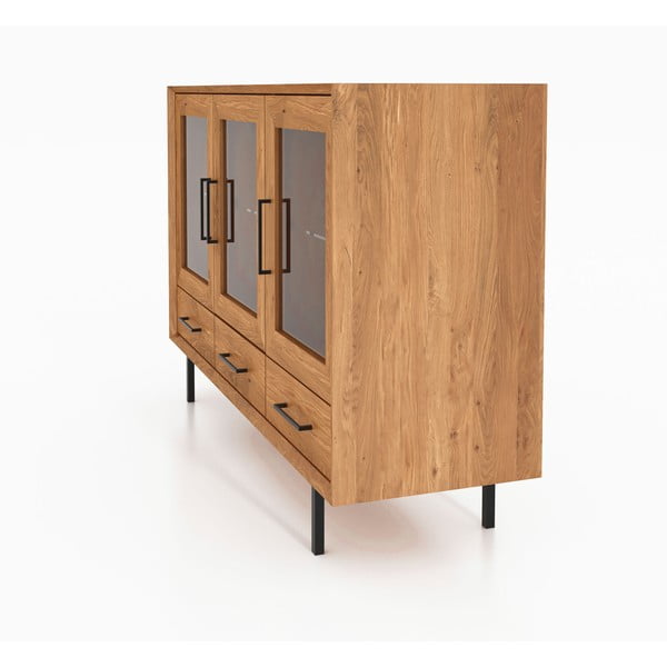 Витрина от дъбова дървесина в естествен цвят 144x95 cm Abies - The Beds-image-3