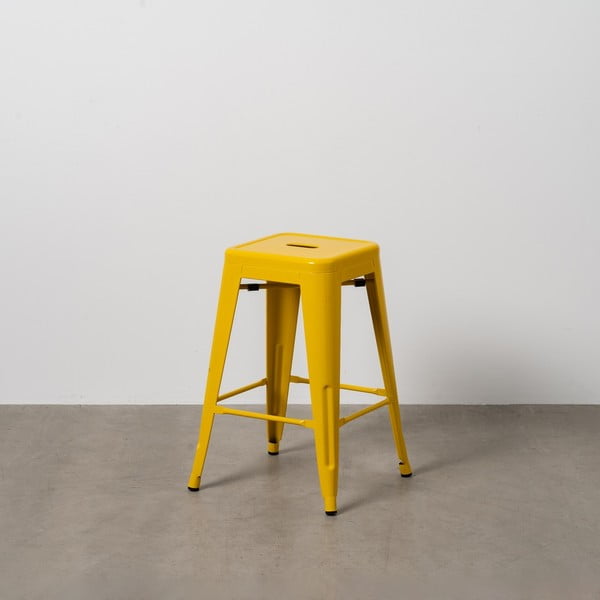 Жълти метални бар столове в комплект 2 бр. (височина на седалката 61 cm) – Ixia-image-1