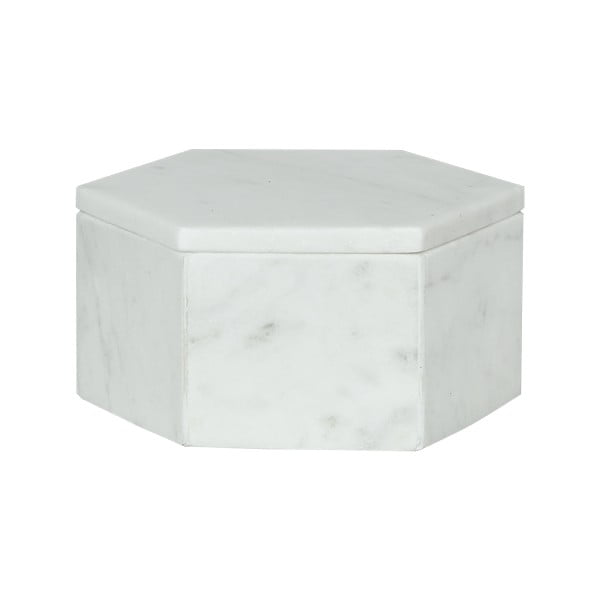 Mramorový box Signe White, 11 cm