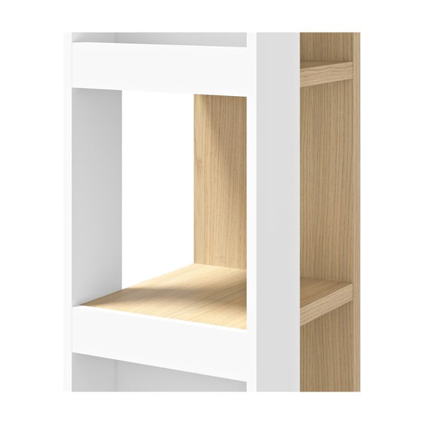 Бяла етажерка за книги в дъб 40x188 cm Ella - TemaHome-image-4