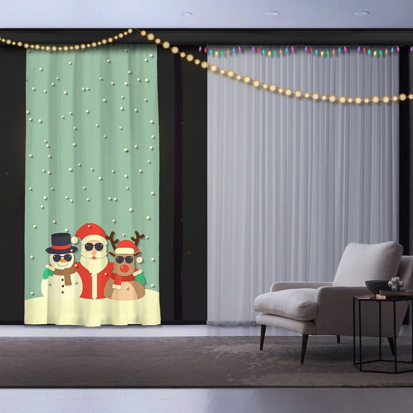 Коледна завеса Christmas Crew, 140 x 260 cm - Unknown