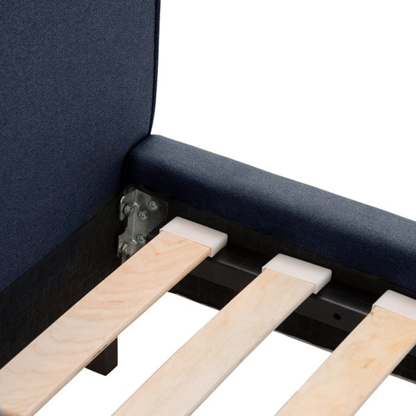 Modrá postel s černými nohami Vivonita Kent, 160 x 200 cm-image-4