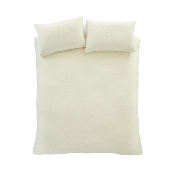 Кремаво двойно  спално бельо от букле 200x200 cm Cosy Boucle – Catherine Lansfield-image-2