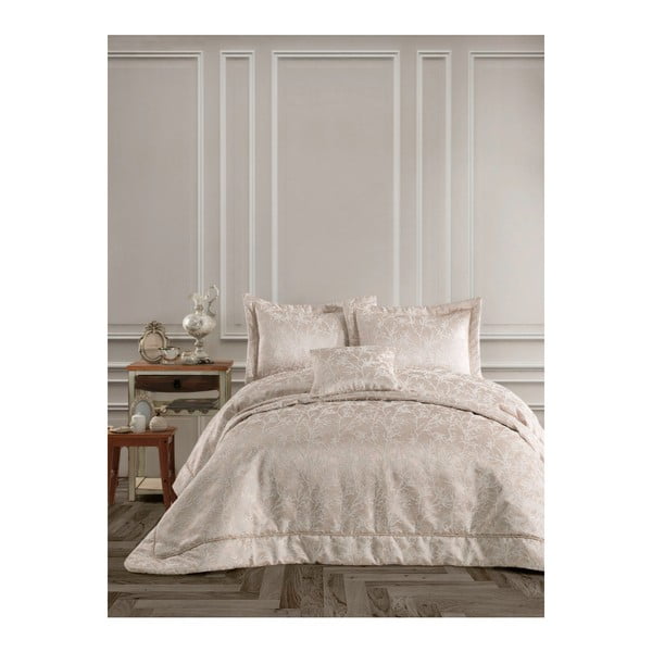 Комплект от покривка за легло и 2 калъфки за възглавници Bambina Cappuccino, 250 x 260 cm - Unknown