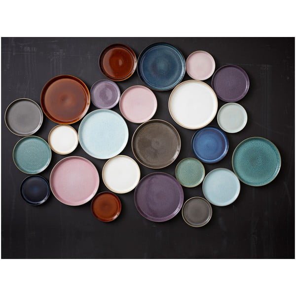 Зелена/черна десертна глинена чиния ø 17 cm Gastro Green/Black – Bitz-image-1