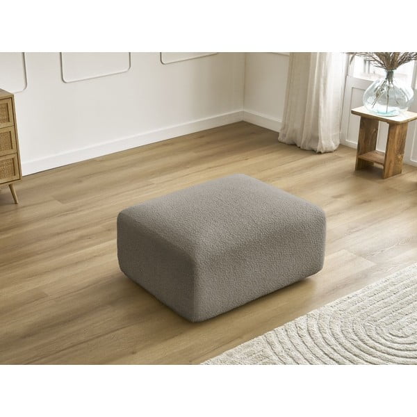 Сиво-кафява табуретка от букле Tina – Bobochic Paris-image-4