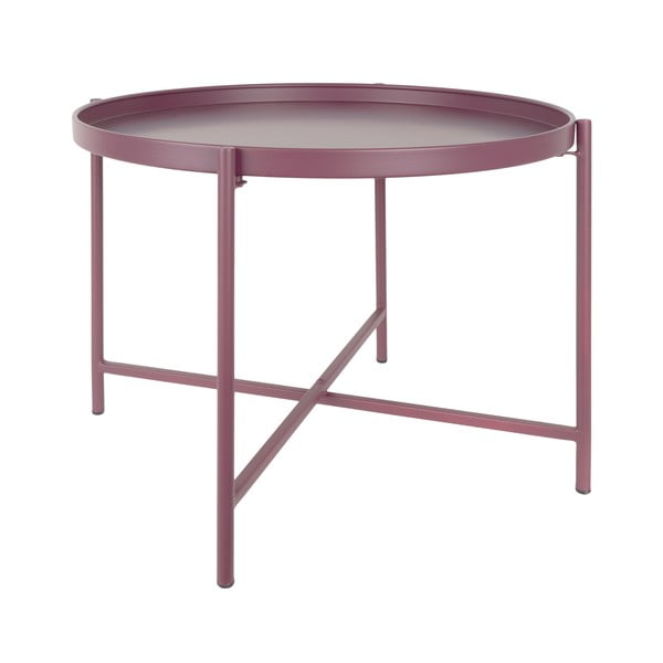 Лилаво-розова метална кръгла масичка за кафе ø 50 cm Meseta  – Leitmotiv
