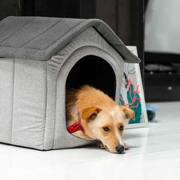 Светлосива кучешка колиба 52x53 cm Home XL – Rexproduct-image-4