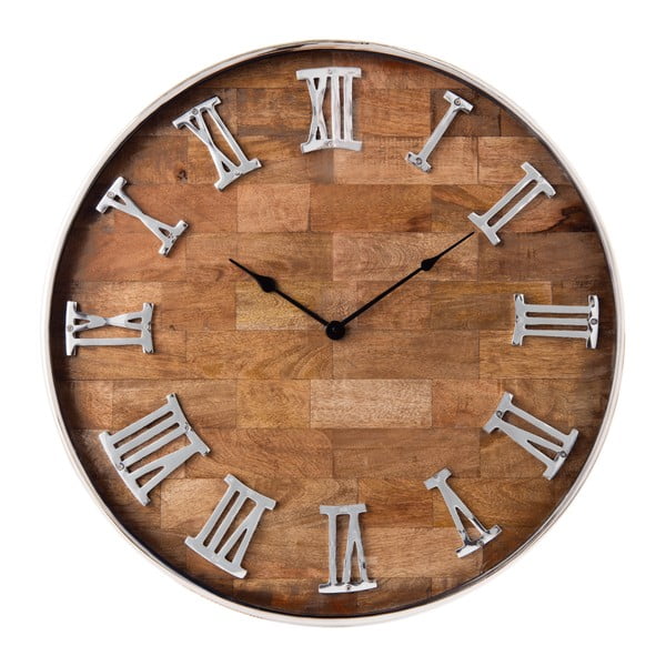 Dřevěné nástěnné hodiny Clayre & Eef, ⌀ 60 cm
