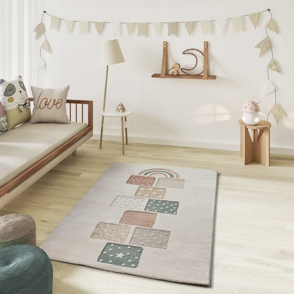 Бежово детско килимче за игра 120x170 cm Clown – Universal-image-1