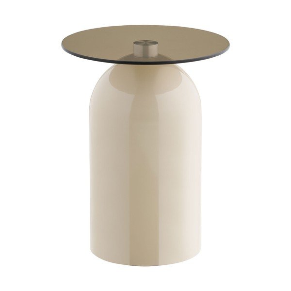 Кръгла странична масичка със стъклен плот ø 40 cm Ravello – House Nordic-image-2