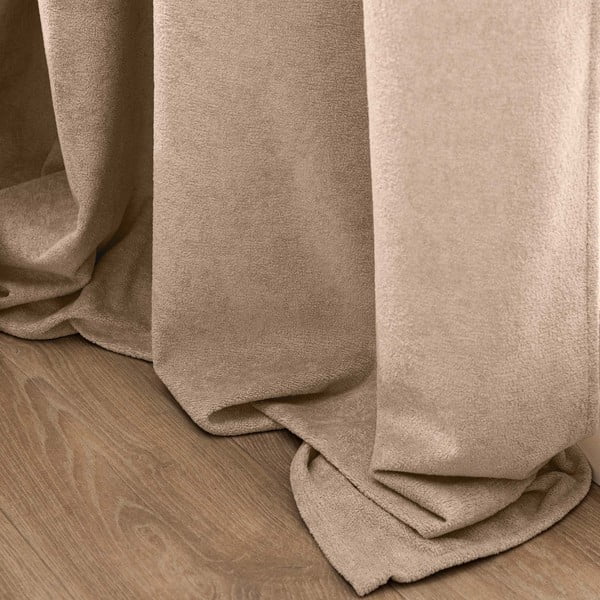 Светлокафяво перде от букле 140x260 cm Winona – douceur d'intérieur-image-4