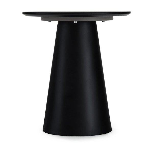 Черна/тъмносива масичка за кафе с плот от имитация на мрамор ø 45 cm Tango – Furnhouse-image-2