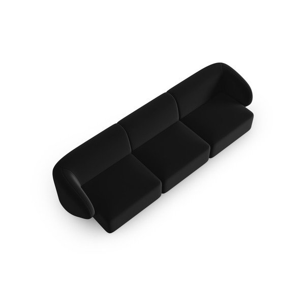 Черен кадифен диван 266 cm Paolo – Milo Casa-image-1