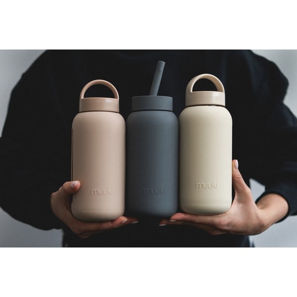 Светлокафява бутилка за пътуване  500 ml Desert Rose – Muuki-image-3