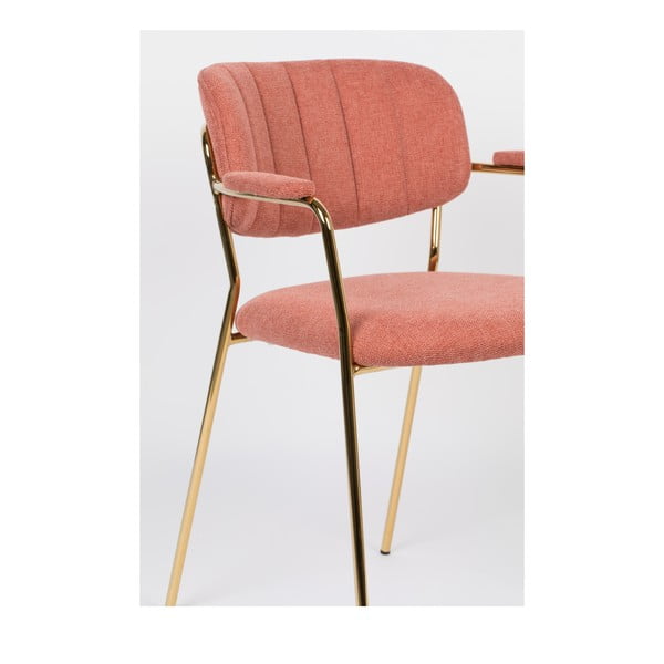 Розови трапезни столове в комплект от 2 Jolien - White Label-image-1