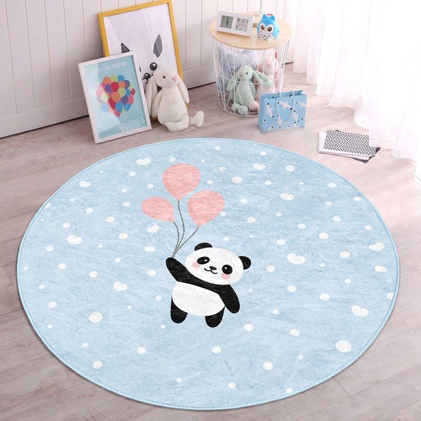 Светлосин детски килим ø 80 cm Comfort - Mila Home-image-2