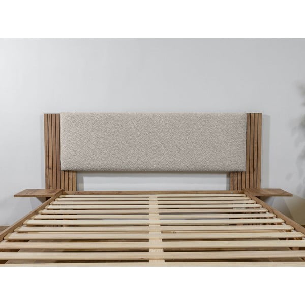 Светлосиво двойно легло с включена подматрачна рамка 160x200 cm Lior – Bobochic Paris-image-3