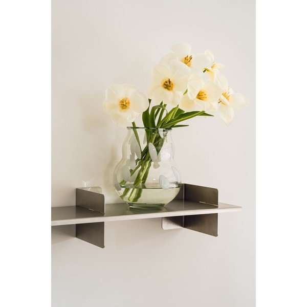 Бяла стъклена ръчна изработка ваза (височина 22 cm) Dam – noo.ma-image-1