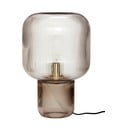 Кафява настолна лампа със стъклен абажур (височина 42 cm) Pirum – Hübsch