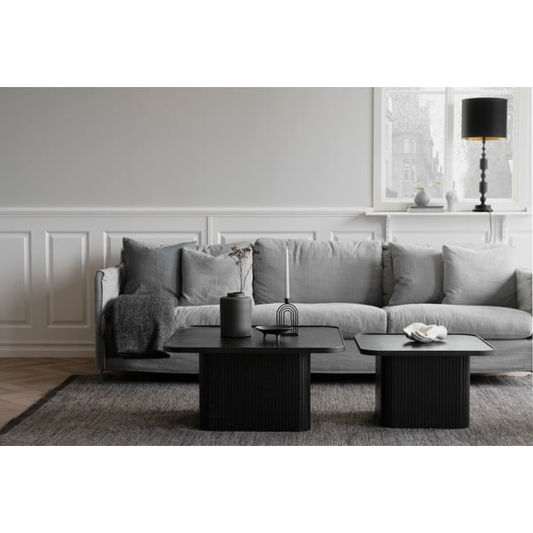 Масичка за кафе от черен дъб 80 x 80 cm Sullivan - Rowico-image-2