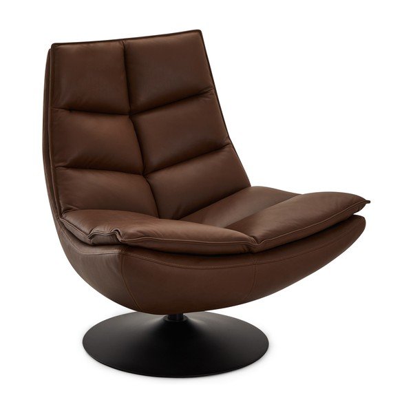 Тъмнокафяво кожено кресло Miami – Furnhouse-image-2