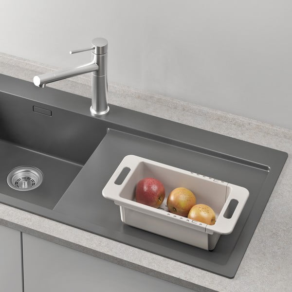 Сив регулируем пластмасов телескопичен отцедник за мивка 52x18 cm – Metaltex-image-4