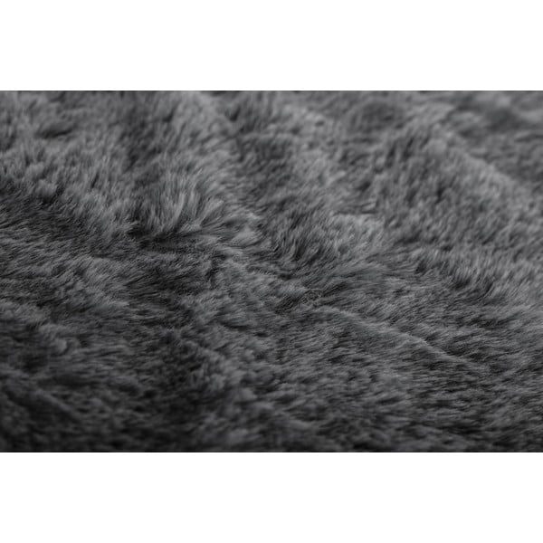 Сиво одеяло от изкуствена кожа 150x200 cm Ruby – Tiseco Home Studio-image-2