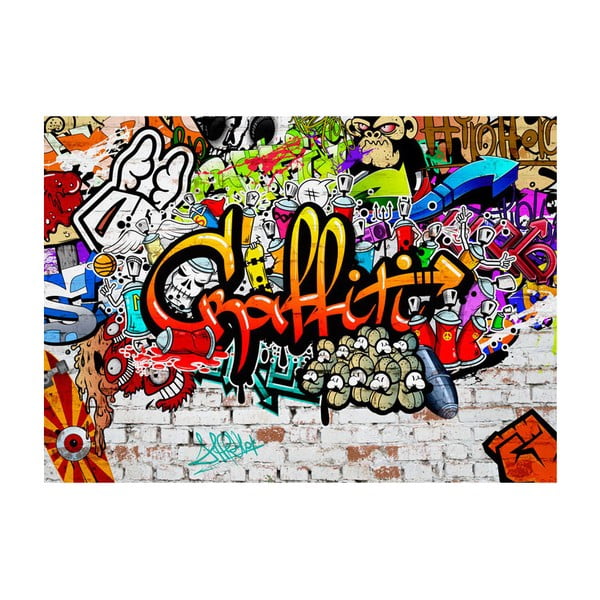 Широкоформатен тапет Bimago Цветни графити, 300 x 210 cm Colorful Graffiti - Artgeist