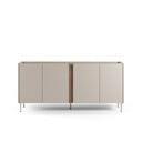 Кремаво-естествен скрин от декор от дъб  180x82x40 cm Lucile – Marckeric