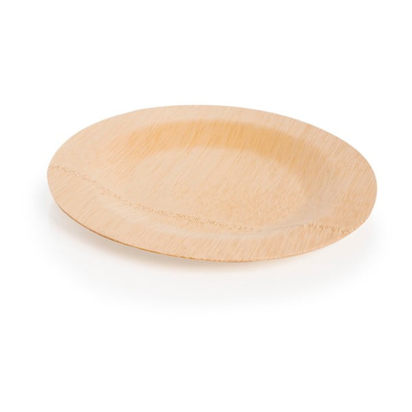 Sada 10 jednorázových talířů z bambusu Bambum-image-1
