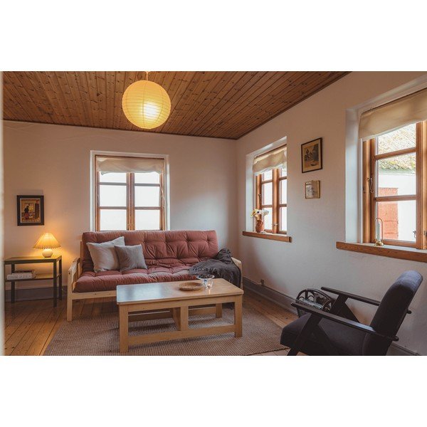 Оранжев/кафяв разтегателен диван 204 cm Grab - Karup Design-image-1