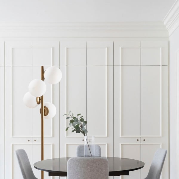 Черна и златисто подова лампа със стъклен абажур (височина 130 cm) Faze – Opviq lights-image-3