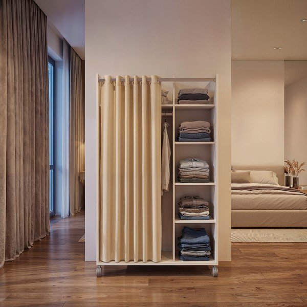 Бели и бежови гардероби 100x160 cm Kit - Tvilum-image-1