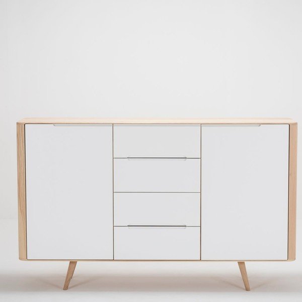 Дъбов скрин Две, 180 x 110 cm Ena - Gazzda-image-3