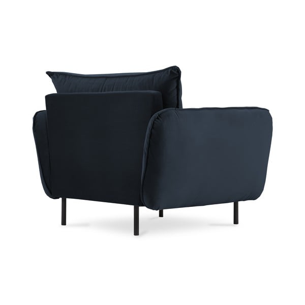 Тъмносиньо кадифено кресло Vienna - Cosmopolitan Design-image-3