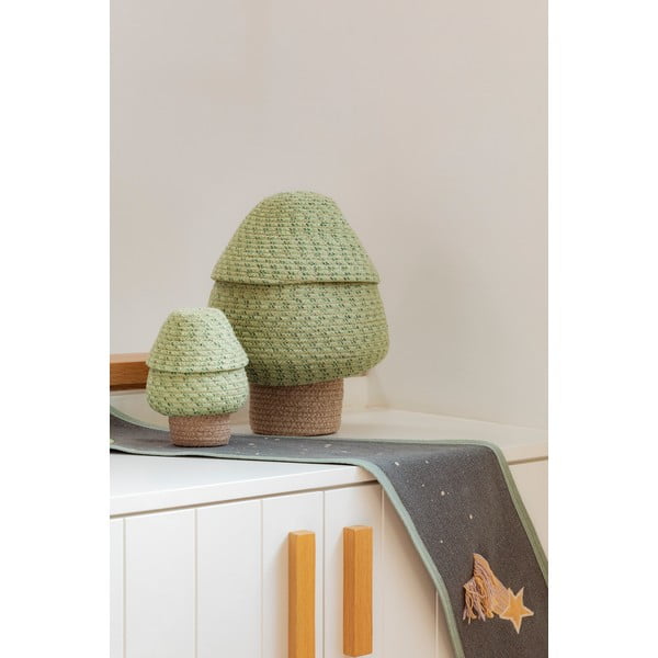 Зелена текстилна детска кошница за играчки ø 25x36 cm Big Tree – Lorena Canals-image-1