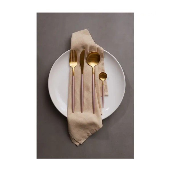 Комплект от 16 прибори за хранене в златист цвят от неръждаема стомана Avie - Premier Housewares-image-1