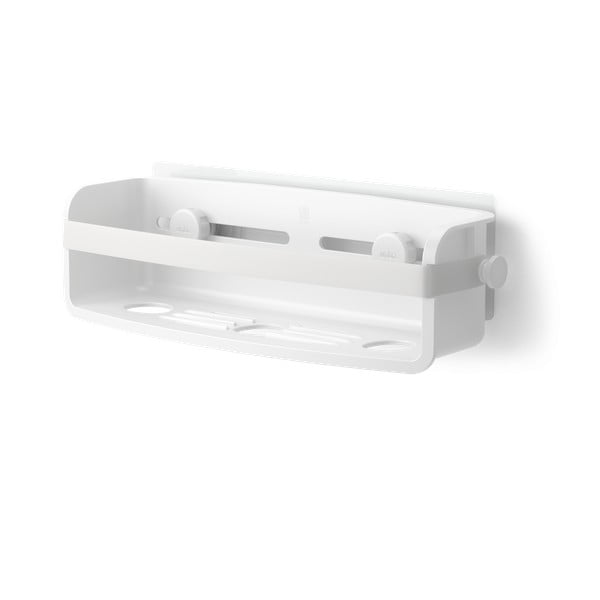 Бял самоносещ рафт за баня, изработен от рециклирана пластмаса Flex Adhesive - Umbra