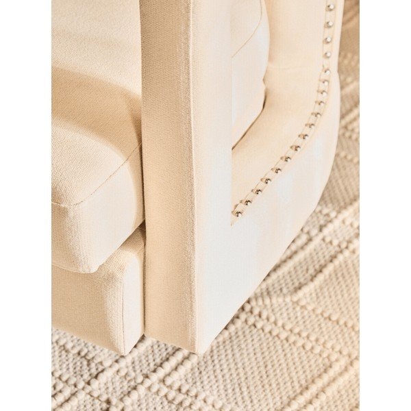 Бежово въртящо се кадифено кресло Hestia – Premier Housewares-image-3