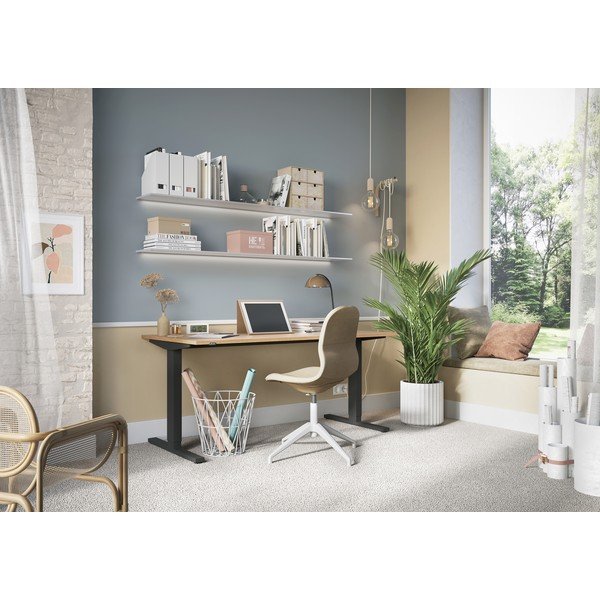 Работна маса с електрическо регулиране на височината с дъбов плот 80x160 cm Lissabon – Germania-image-1