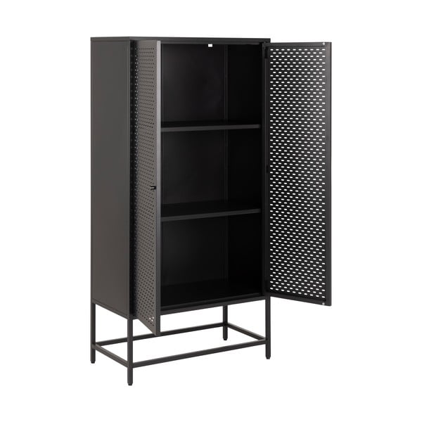 Черен метален гардероб 80x160 cm Newcastle – Actona-image-3