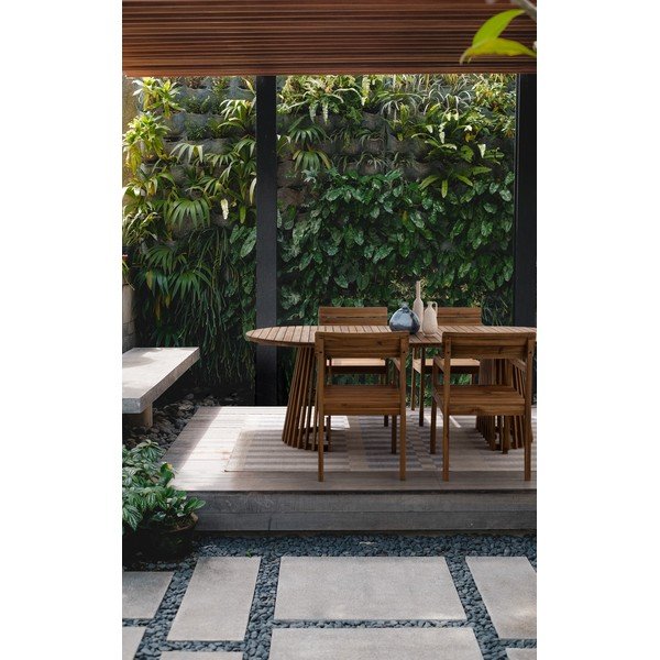 Градински стол от масивно дърво в естествен цвят Rodano – Bizzotto-image-1